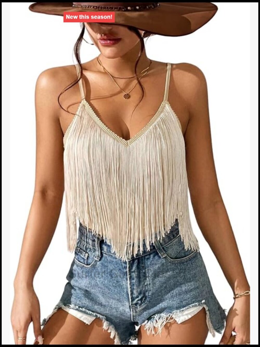 Western Fringe Cami Top for Country Concert Outfits